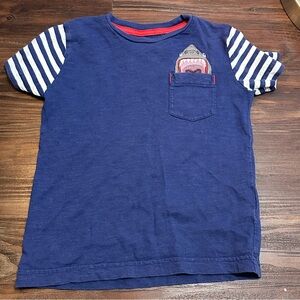 Kids Blue Shark Pocket T-Shirt